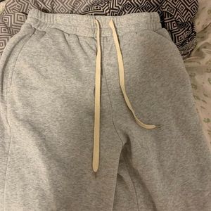 Gray sweatpants
